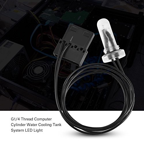 Richer-R Water Cooling LED Light, 1pc G1/4 Thread PC Computer Pillar Water Cooling Tank System LED Light Lamp (UV Purple)