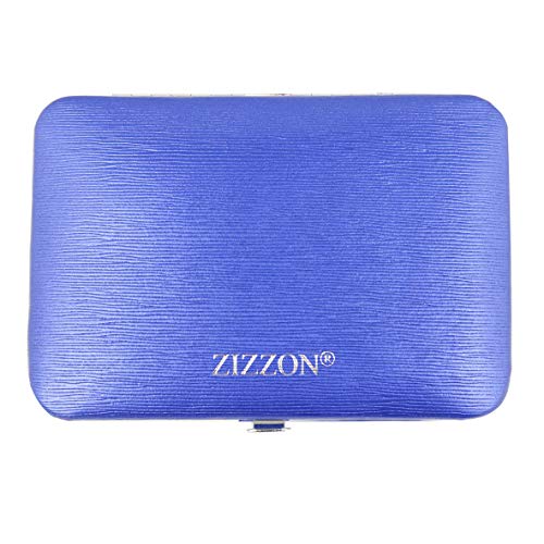 ZIZZON Manicure Set 18 in 1 Professional Pedicure Set Nail scissors Grooming Kit with Leather Travel Case Blue