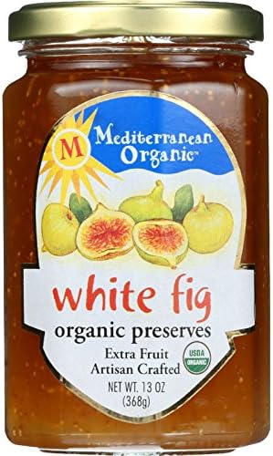 Mediterranean Organic Fruit Preserves - Organic - White Fig - 13 oz - case of 12 - 95%+ Organic - Gluten Free - Vegan
