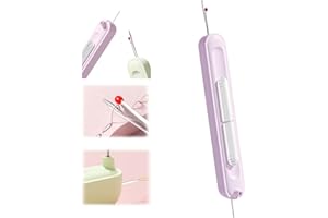 KOUJUT Upgraded 2 in 1 Seam Ripper Needle Threader, 2025 New Stretchable Seam Rippers for Sewing, Embroidery Stitch Removal Tool and Auto Needle Threader Tool, Sewing Supplies (1 Pack Purple)