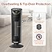 Electric Space Heater, ASTERION Portable Ceramic Office Heater with Adjustable Thermostat, Oscillating Indoor Heater with 24H Timer Remote Efficient for Home, bedroom, Tip-Over Overheat Protection,ETL