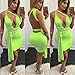 Mojessy Women's Sexy Multi Wear Bodycon Bandage Tank Midi Party Dress Clubwear Medium Green