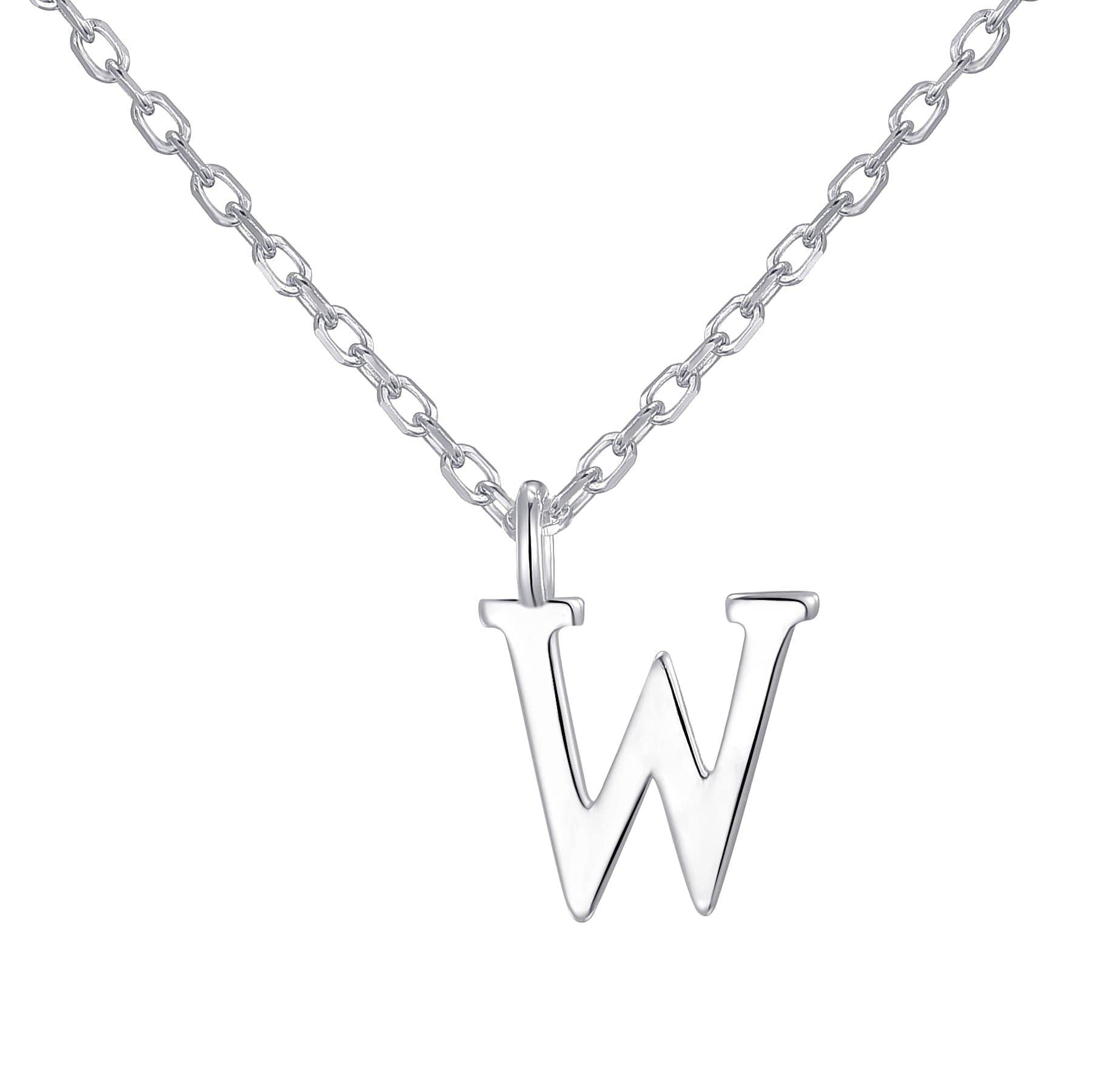Philip Jones Sterling Silver Initial W Necklace — image 1