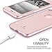MYRIANN 111 iPhone 7 Case, Ultra Thin Full Body Coverage Protection Hard Slim Case with Tempered Glass Screen Protector - Rose Gold