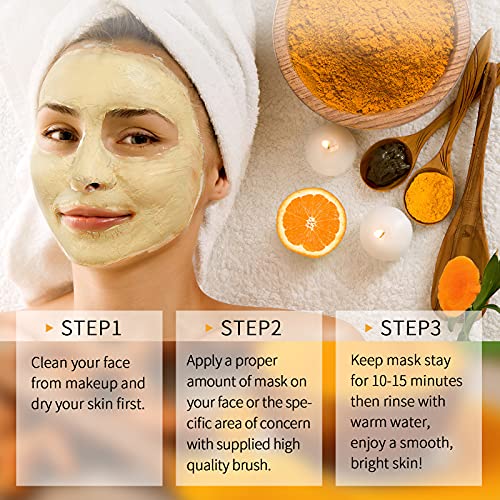 SHVYOG Turmeric Vitamin C Clay Mask, Facial Mask with Kaolin Clay and