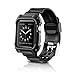 Apple Watch Band 42mm, Series 2 Sport Band and Case for iWatch Series 2, ZOEKO Protective Resilient Shock Case with Strap Bands for Apple iWatch Edition 2015 2016 (42mm Black)