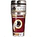 Great American Products NFL Washington Redskins Metallic Travel Tumbler, Stainless Steel and Black Vinyl, 16-Ounce