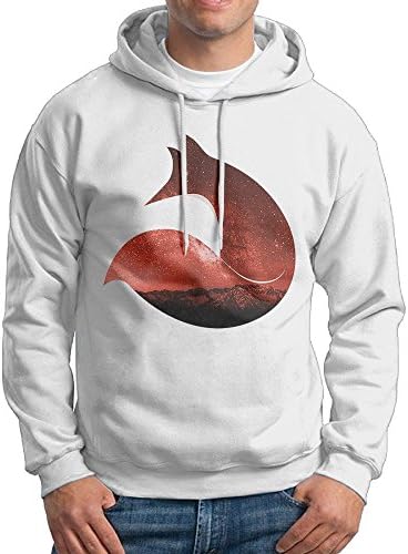 NAFQ Men's Pullover Hoodie Sweatshirt Fox Printed Design