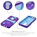 LG K7 / Tribute 5 Case, INNOVAA Turbulent Armor Case W/ Free Screen Protector & Touch Screen Stylus Pen - Light Blue/Purple