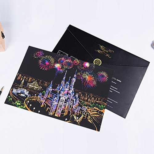 image for C-pop Scratch Art Paper DIY Night View Scratchboard for Adult and Kids