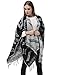 Womens Winter Knitted Poncho Cape Shawls Cardigans Sweater Pashmina Tassel Wraps,color black, One size