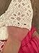 WEONEDREAM Baby Girls' Party Dress with Long Sleeves Striped Crochet Flower Patchwork (4T(120), white hot pink)