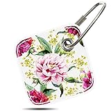 Logity Case for Tile Mate/Tile Mate with Replaceable Battery/Tile Pro/Tile Sport/Tile Style, Tile Mate Accessories, Lether Case for Tile Mate, Anti-Lost Design, Peony.