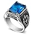 Boho Jewelry Men's Crystal Vintage Stainelss Steel Dragon Claw Cz Ring Black Silver 11