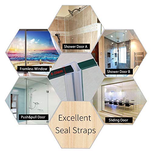 Door Seal,Shower Door Seal Strip, Glass Shower Door Sweep, 8.2 Feet