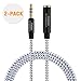 3.5mm Headphone Extension Cable, CableCreation 3.5mm Male to Female Stereo Audio Extension Cable Adapter with Gold Plated Connector, [2-Pack] 1.5 Feet