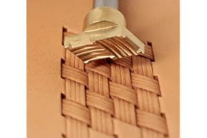 DandS ltd Leather Stamp Tool, Basket Weave, Professional Steel Craft Tool for Leatherworking, Embossing, Carving & Stamping Projects, Belts, Wallets & DIY, Compatible with Mallet, #261