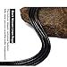 Miraculous Garden 2.5mm Braided Black Leather Cord Rope Chain Necklace with Stainless Steel Lobster Clasp(18-24 inch)