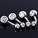 Coolrunner Lot of 10pc 14G Belly Button Ring Body Jewelry Piercing 10 Pack (Silver)