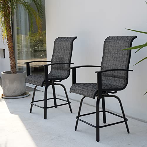Grand patio Counter Height Outdoor Swivel Bar Stools Set of 2, All
