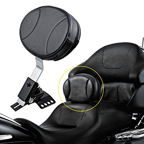 Adjustable Plug-In Driver Rider Backrest for 1997-2017 Harley Electra Road Road King Street Glide
