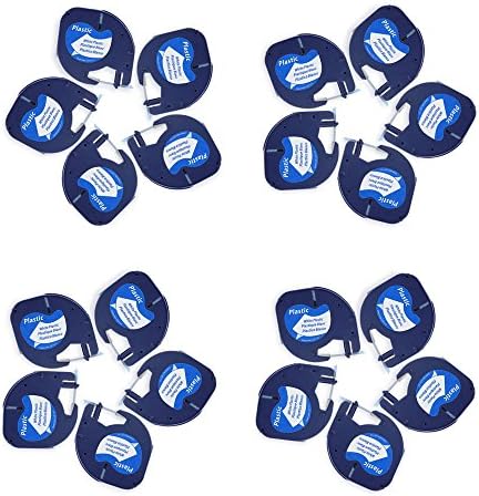 Markurlife Compatible Tape Refill for Dymo LetraTag Label Makers, Plastic Label Tape Cassettes Black on White, 1/2'' W x 13' L, 20 Rolls 91331 (91201 91221 59422 S0721610)