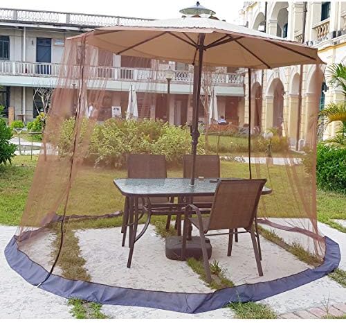 Amazon Com Upgrade 7 5 11ft Outdoor Patio Table Umbrella Mosquito Netting Double Zipper Doors Universal Canopy Umbrella Net Cantilever Offset Hanging Market Umbrellas W Tilt Screen Balcony Umbrella Cover Clothing