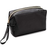 VASKER PU Leather Makeup Bag Handy Cosmetic Pouch Travel Portable Handbag Purse Toiletry Storage Bag Large Organizer with Zipper Women