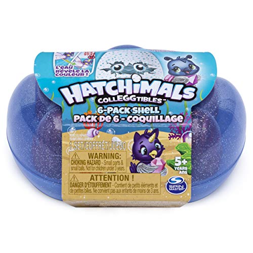 Hatchimals CollEGGtibles, Mermal Magic 6 Pack Shell Carrying Case with Season 5 CollEGGtibles, for Kids Aged 5 and Up (Color May Vary)