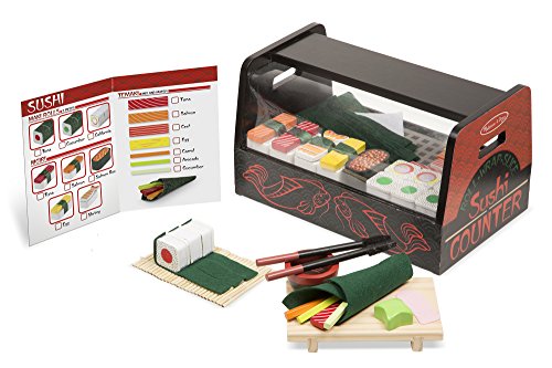 Melissa & Doug  Roll, Wrap & Slice Sushi Counter Toy