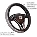 Crystal steering wheel cover, PU leather Bling Bling Rhinestone, Black Universal 15-inch Protector for Female Girls. (Bling Cover)