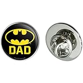 Batman Bat Dad Shield Logo Metal 0.75" Lapel Hat Pin Tie Tack Pinback