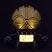 BulbBotz Star Wars Darth Vader Kids Light up Alarm Clock | Black/Gray | Plastic | 7.5 inches Tall | LCD Display | boy Girl | Official