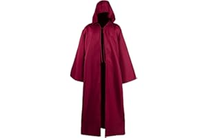 Tonainy Unisex Adult Hooded Robe Cloak Knight Costume Mask Vintage Tunic Uniform Cape Halloween Cosplay Outfit