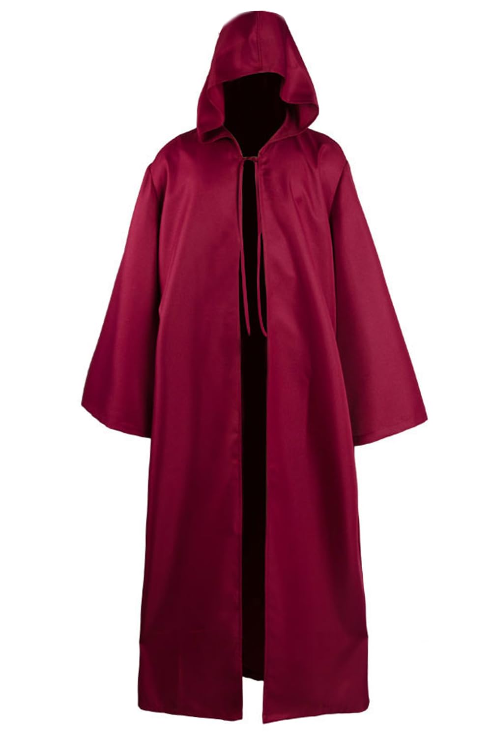 Seaehey Robe Adult Cloak Black Hooded Vampire Knight Wizard Cosplay Cloak Robe Tunic Hooded Cape Halloween Party Cosplay Costume