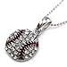 Soulbreezecollection Baseball Sports Pendant Necklace Teens Clear Rhinestones Sports Fashion Jewelry