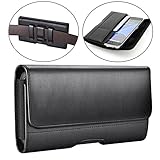 iPhone 7 Belt Clip Case,Premium Leather Holster Pouch Loops Carrying Case with ID Card Holder for Apple iPhone 8, iPhone 7, 6s, 6 (Fits with a Hard Case or Bumper Cover On)