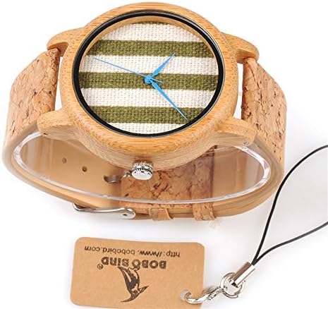 FENKOO Beautiful Wooden Watches BOBO Bird Wood Table Bamboo Cork Belt Japanese Movement Men and Women Table