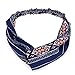 Beautyer 6Pcs Women Headband High Elastic Head Wrap Classical Retro Style Printed Twisted Hair Bands (6pcs)