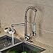 Senlesen Brushed Nickel Kitchen Sink Faucet Pull Out Down Sprayer Mixer Taps Wet Sink Bar Faucets with 10'' Hole Cover Plate
