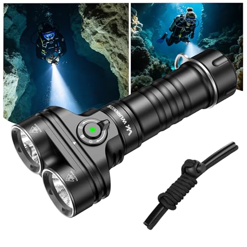 Wurkkos DL05 Diving Flashlight 6000 Lumens Underwater LED Flashlight IPX8 Waterproof 100 m Battery 14h Rechargeable USB-C for Snorkeling Spearfishing and Camping