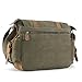 Plambag DSLR Camera Shoulder Bag Canvas PU Leather Messenger Bag(Army Green)