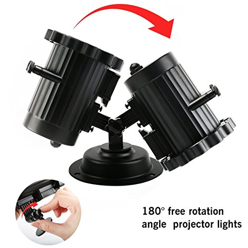 Christmas Lights Projector, Guaiboshi LED Landscape Lights Lamp with 16 Slide Show Pattern for Halloween Wedding Birthday Party Garden Decorations with Remote Control - Thumbnail 6