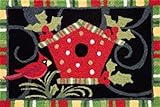 Jellybean Folk Birdhouse Indoor Outdoor Rug