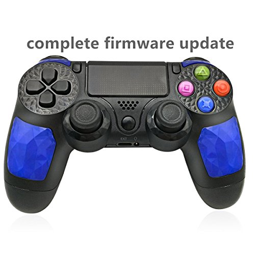 Wireless PS4 Gaming Controller, Double Shock4 Joystick Gamepad with Micro USB for Playstation4, Support Laptops, Desktop Computers and Smart TVs (Diamond)