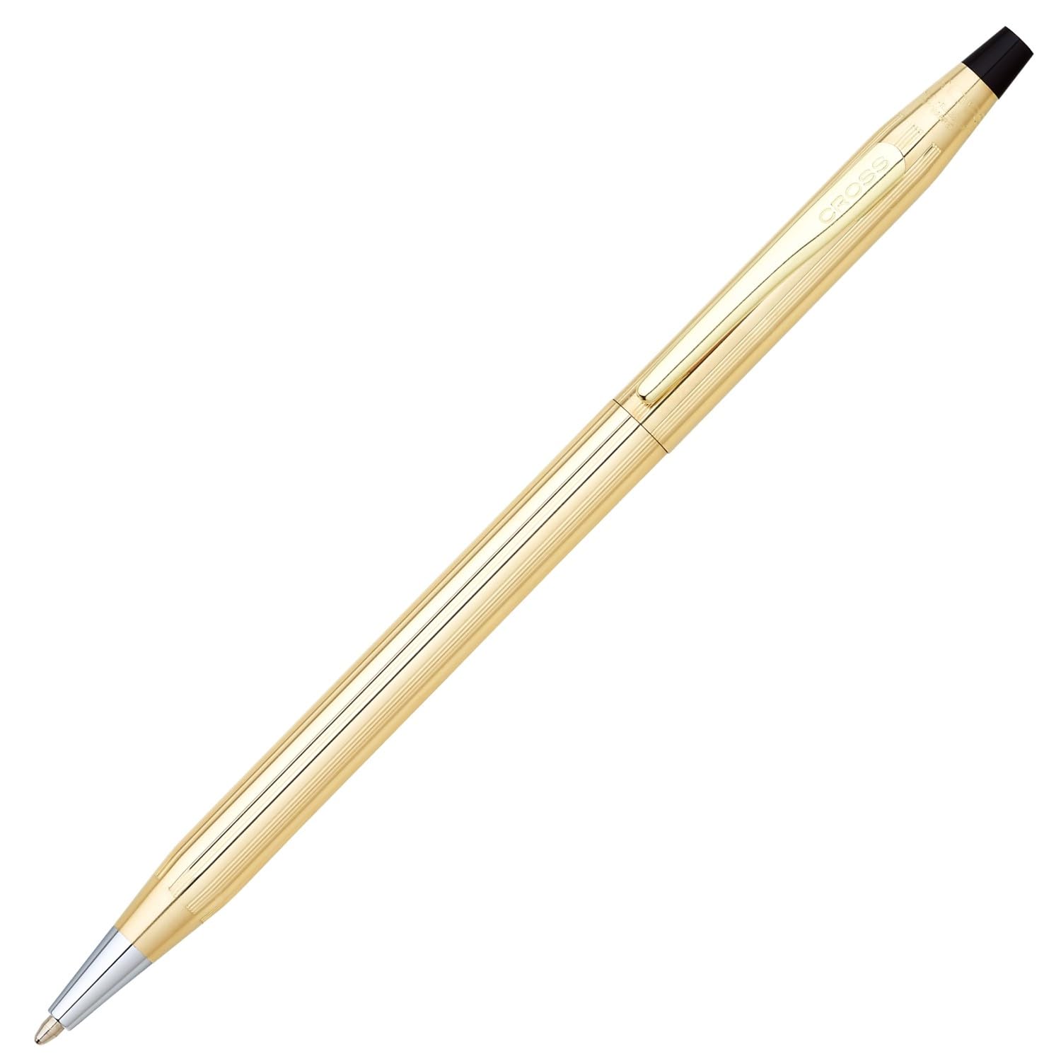 Cross Classic Century Refillable Twist-Action Metal Ballpoint Pen, Medium Ballpoint, includes Luxury Gift Box and Black Cartridge, 1 Pack, 10 Karat - Gold — image 1
