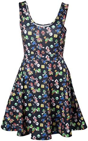 Nintendo Women's Super Mario Icons Skater Sleeveless Dress