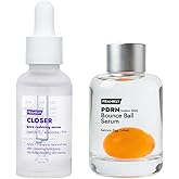 FRANKLY Korean Glow Serum Duo | Skincare Gifts for Women | Glass Skin Radiance & Elasticity Set | Peptide Pore Minimizer + PDRN Salmon DNA Serum | Vegan Collagen, Non-Sticky | 2x1.01 fl.oz