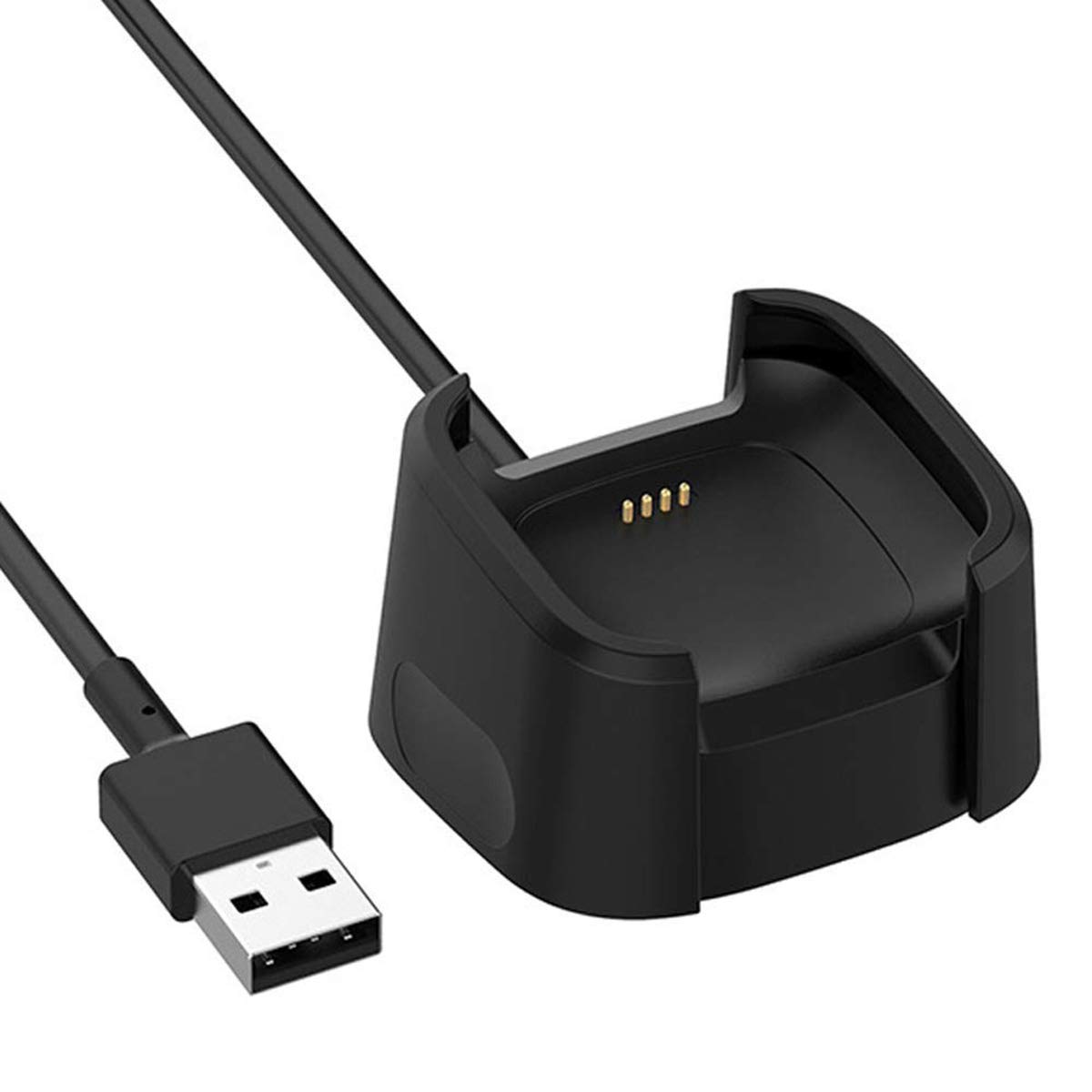 Photo 1 of EXMRAT Compatible with Fitbit Versa 2 Charger, Replacement USB Charging Dock Stand Cable for Versa 2 Smart Watch (ONLY for Versa 2), Black