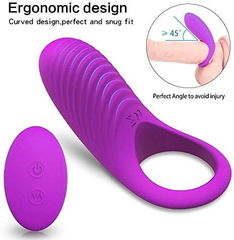 USB Charging Remote Control Curve Design Smooth Stick 100% Medical Silicone Male Ring Vibrantory Couple Toys